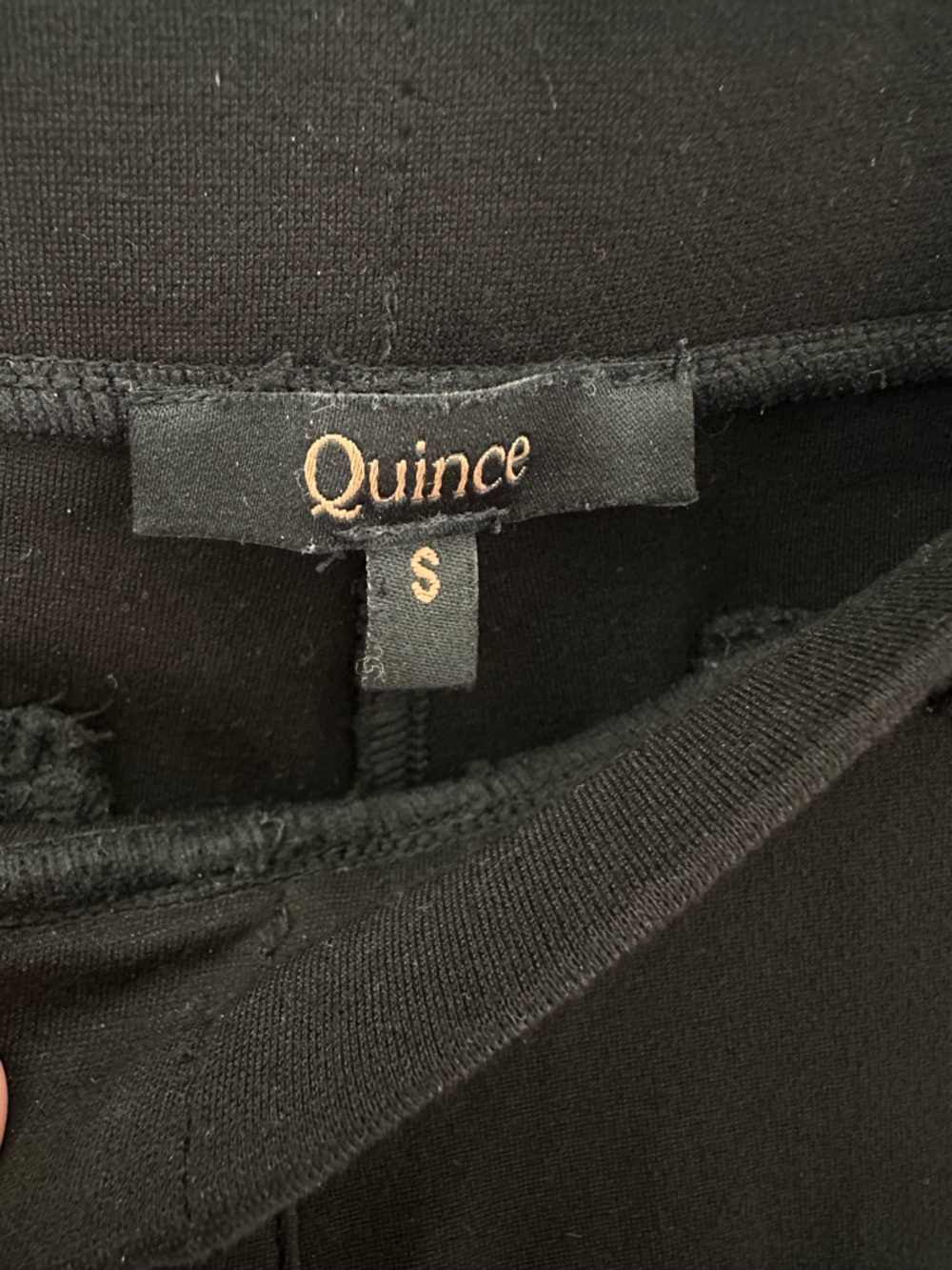 Quince Ultra Stretch Ponte Straight Leg Pants Black Small - Picture 9 of 9